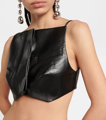Top cropped Elfi in similpelle | Aya Muse