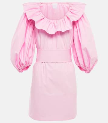 Puff-sleeve cotton minidress | Patou