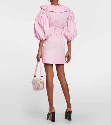 Puff-sleeve cotton minidress | Patou