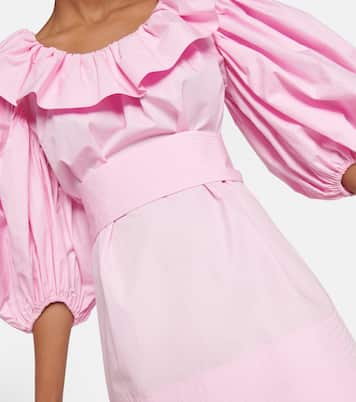 Puff-sleeve cotton minidress | Patou