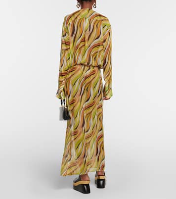 Bedrucktes Hemdblusenkleid aus Seide | Christopher Esber