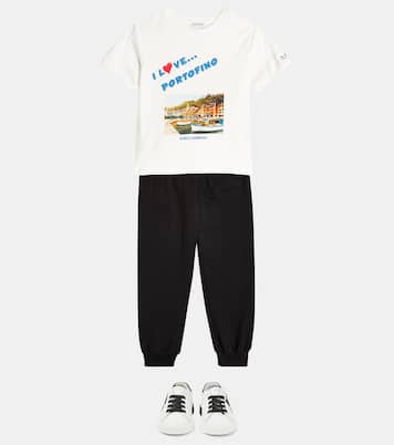 Portofino low-top leather sneakers | Dolce&Gabbana Kids
