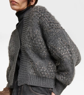 Cardigan in lana, cashmere e seta | Brunello Cucinelli