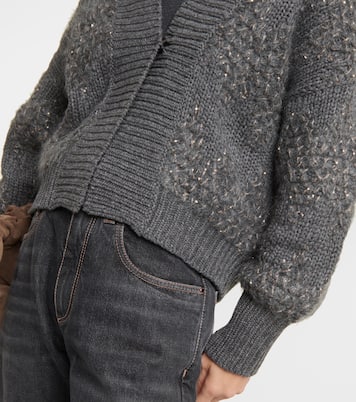 Cardigan in lana, cashmere e seta | Brunello Cucinelli