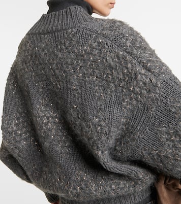 Cardigan in lana, cashmere e seta | Brunello Cucinelli