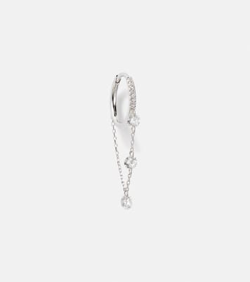 Boucle d'oreille en or blanc 18 ct et diamants | Persée