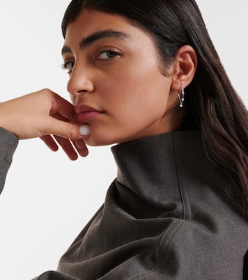 Boucle d'oreille en or blanc 18 ct et diamants | Persée