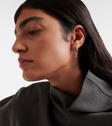 Boucle d'oreille en or blanc 18 ct et diamants | Persée