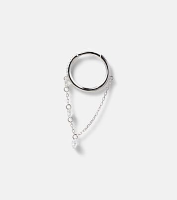 Boucle d'oreille en or blanc 18 ct et diamants | Persée