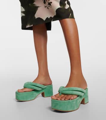 Sandali infradito in pelle con plateau | Dries Van Noten