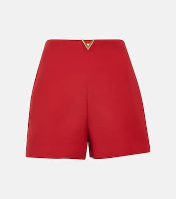 Shorts in Crêpe Couture a vita alta | Valentino