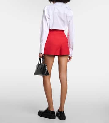 Shorts in Crêpe Couture a vita alta | Valentino