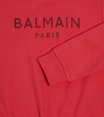 Sudadera de jersey de algodón con logo | Balmain Kids