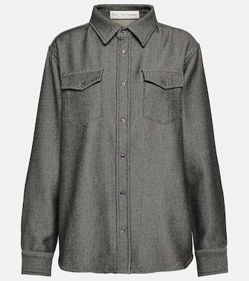 Camisa en denim de algodón y cachemir | God's True Cashmere