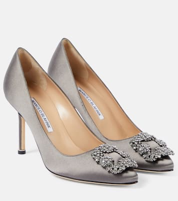 Escarpins Hangisi 90 en satin | Manolo Blahnik