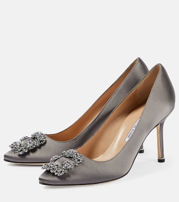 Escarpins Hangisi 90 en satin | Manolo Blahnik