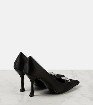 Ryker 90 embellished satin pumps | Jimmy Choo