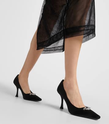 Ryker 90 embellished satin pumps | Jimmy Choo