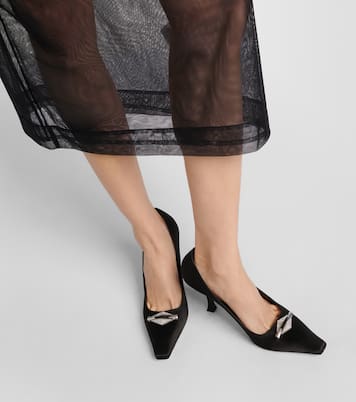 Ryker 90 embellished satin pumps | Jimmy Choo