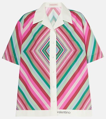 Camisa de popelín de algodón estampada | Valentino