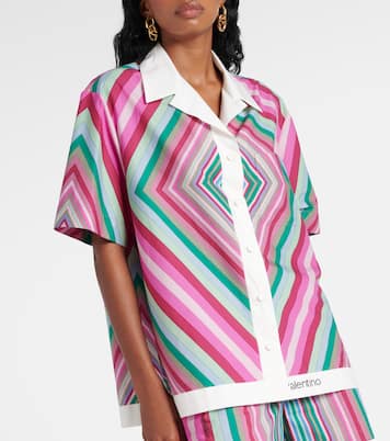Camisa de popelín de algodón estampada | Valentino