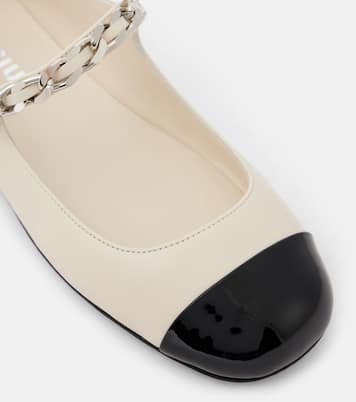 Mary-Jane-Ballerinas aus Leder | Miu Miu