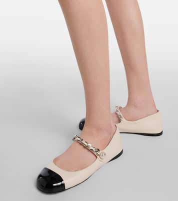 Mary-Jane-Ballerinas aus Leder | Miu Miu
