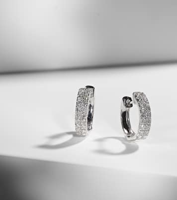Ohrringe aus 14kt Weißgold mit Diamanten | Stone and Strand