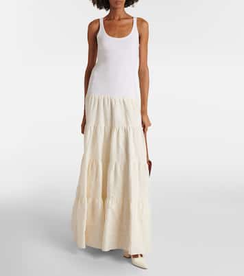 Pozas tiered linen maxi dress | Gabriela Hearst