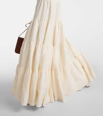 Pozas tiered linen maxi dress | Gabriela Hearst