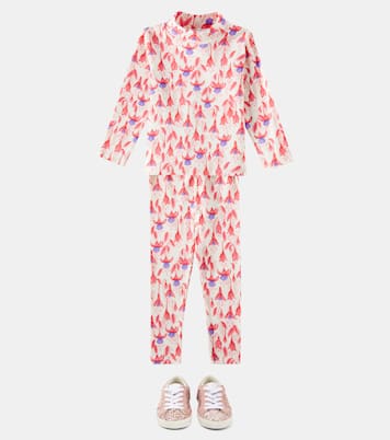Fuchsia cotton-blend top | Mini Rodini