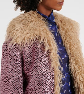 Veste en fourrure synthétique à ornements | Dries Van Noten
