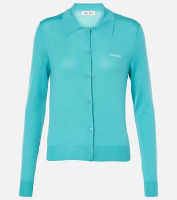 Cardigan in cashmere e seta | Miu Miu