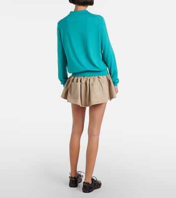 Cardigan in cashmere e seta | Miu Miu
