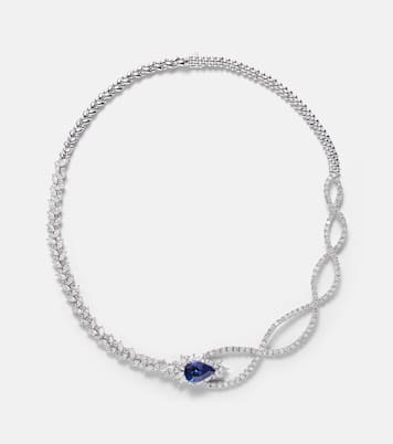 Collana Reign Supreme in oro bianco 18kt con tanzanite e diamanti | Yeprem