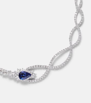 Collana Reign Supreme in oro bianco 18kt con tanzanite e diamanti | Yeprem