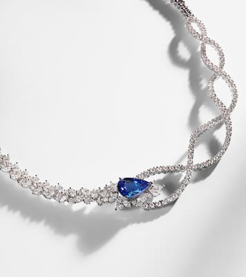 Collana Reign Supreme in oro bianco 18kt con tanzanite e diamanti | Yeprem