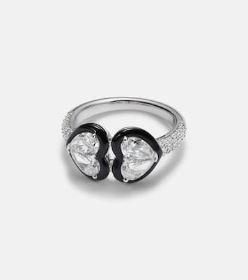 Anello Heart in oro bianco 18kt con diamanti | Kamyen