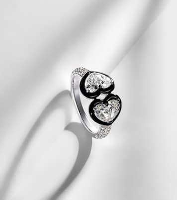 Anello Heart in oro bianco 18kt con diamanti | Kamyen
