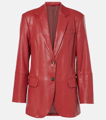 Blazer in pelle | Brunello Cucinelli