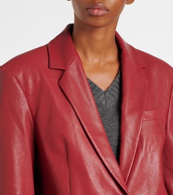 Blazer in pelle | Brunello Cucinelli