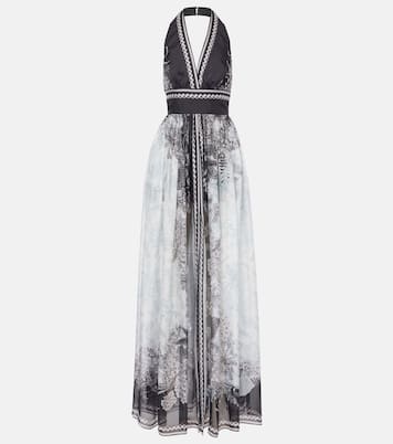 Abito lungo in chiffon di seta | Elie Saab