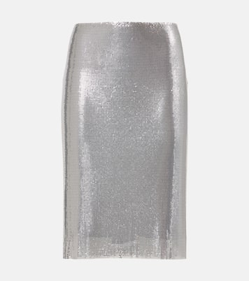 Bleistiftrock aus Metall-Mesh | Versace