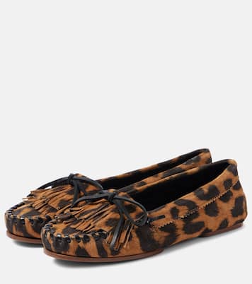 Indie leopard-print suede loafers | Paris Texas