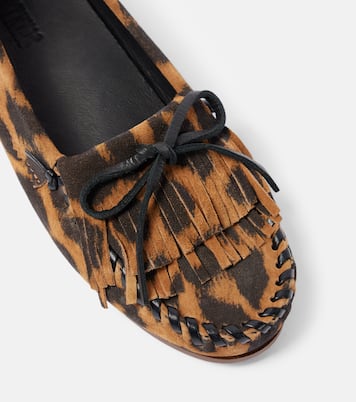 Indie leopard-print suede loafers | Paris Texas