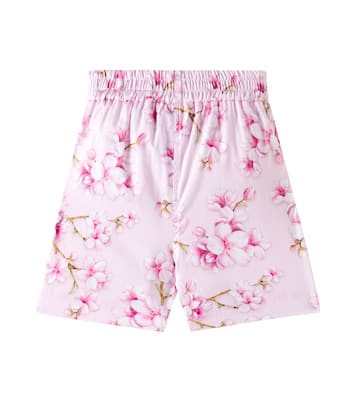 Shorts in popeline di cotone con stampa | Monnalisa