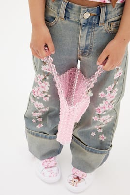 Embroidered jeans | Monnalisa