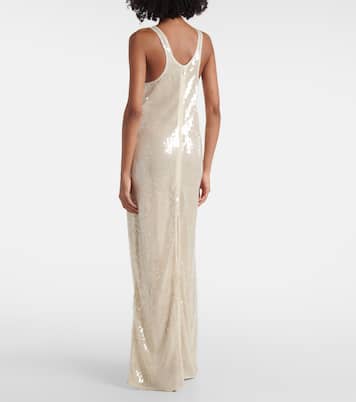 Abito lungo Sheer con paillettes | Stella McCartney