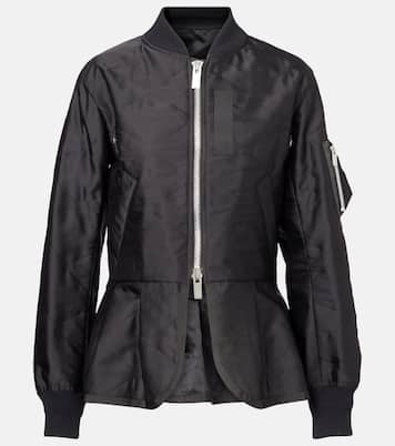 Giacca blouson trapuntata in raso  | Sacai