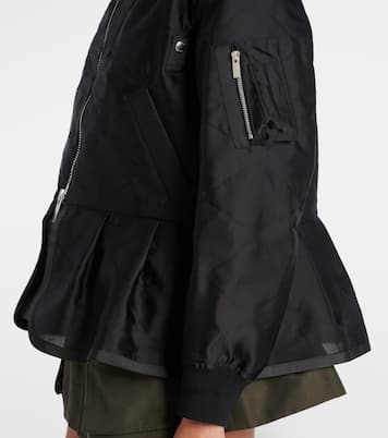 Giacca blouson trapuntata in raso  | Sacai